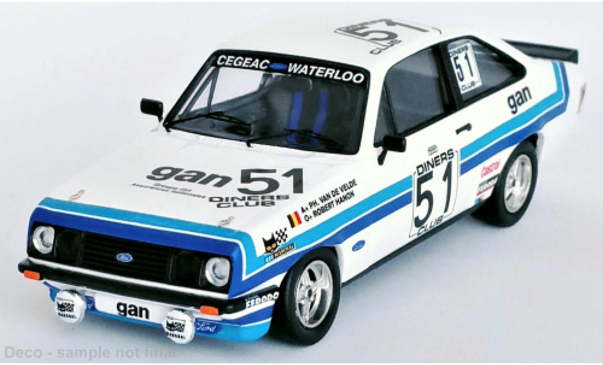 Ford Escort 1/43 Trofeu MK II RS 2000 No.51 24h Spa 1981 modelauto