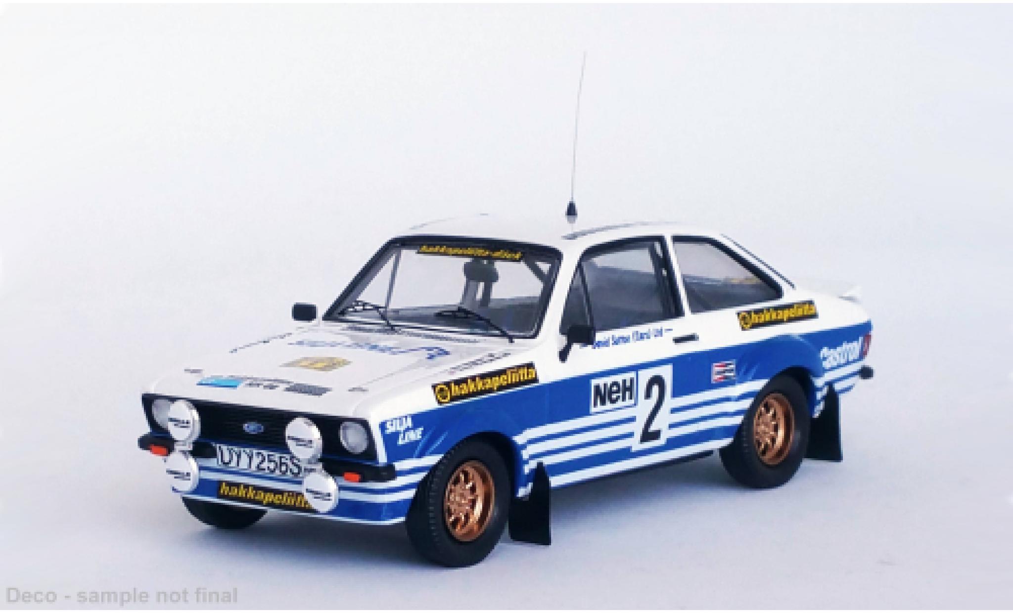 Ford Escort 1/43 Trofeu MK II RS No.2 Rallye WM Rallye Su&egrave;de 1982 modelauto