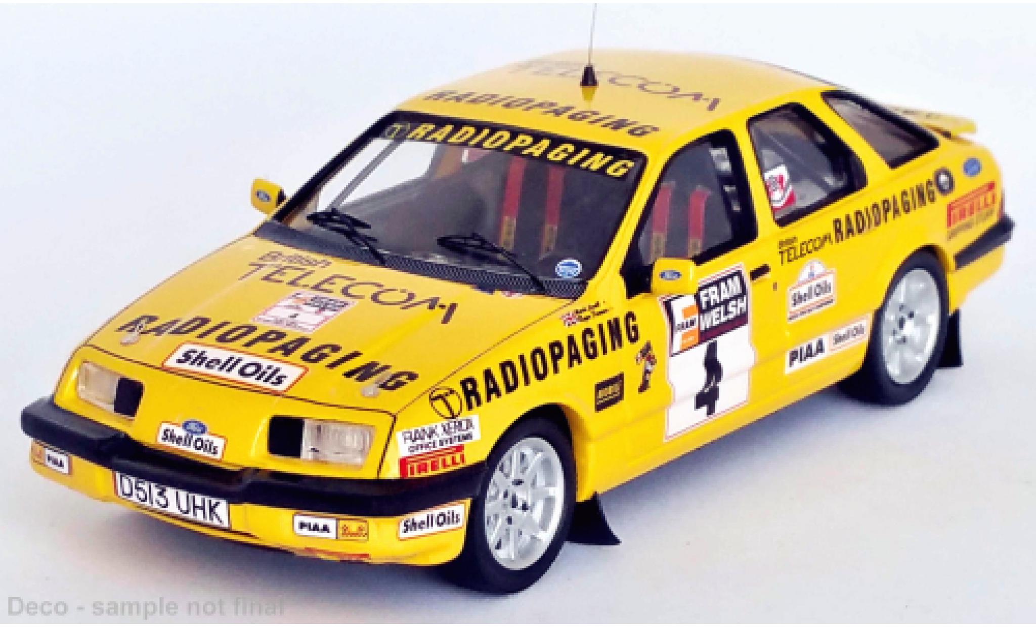 Ford Sierra 1/43 Trofeu XR 4x4 No.4 Telecom Radiopaging Welsh Rally 1987 modelauto
