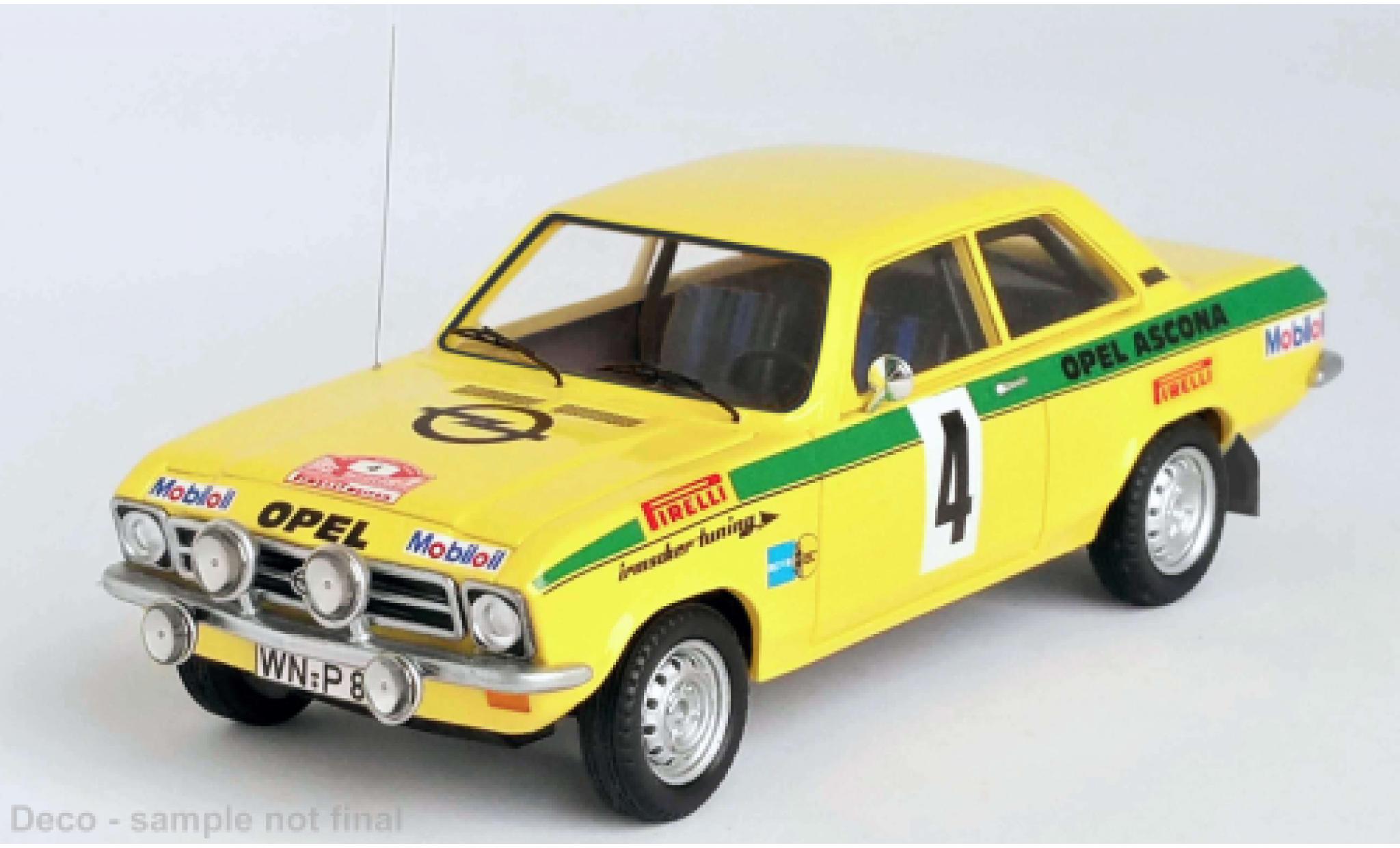 Opel Ascona 1/43 Trofeu A No.4 Irmscher tuning Rallye R&uuml;sselsheim 1973 modelauto
