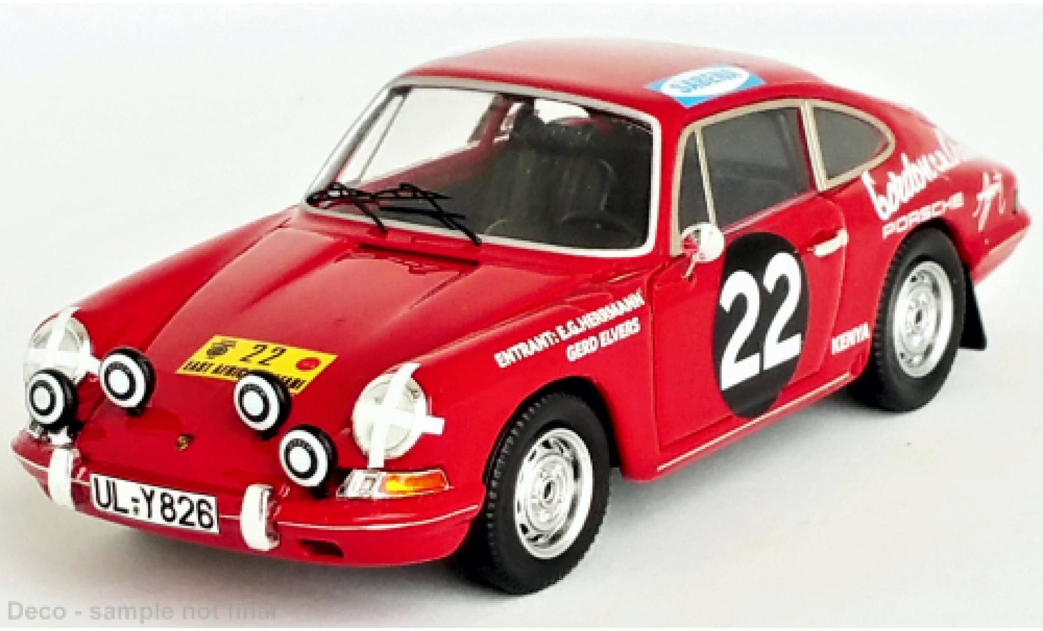 Porsche 911 1/43 Trofeu T No.22 Safari Rallye 1968 modelauto