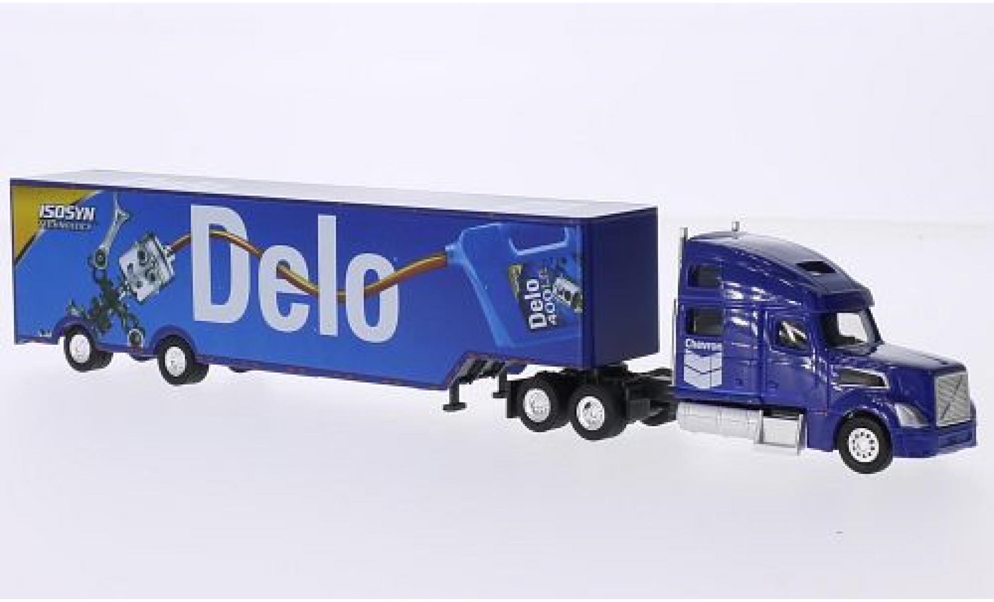 Volvo 780 1/87 Trucks N Stuff Sleeper Cab Chevron Delo avec transporteur Race-Kofferauflieger modelauto