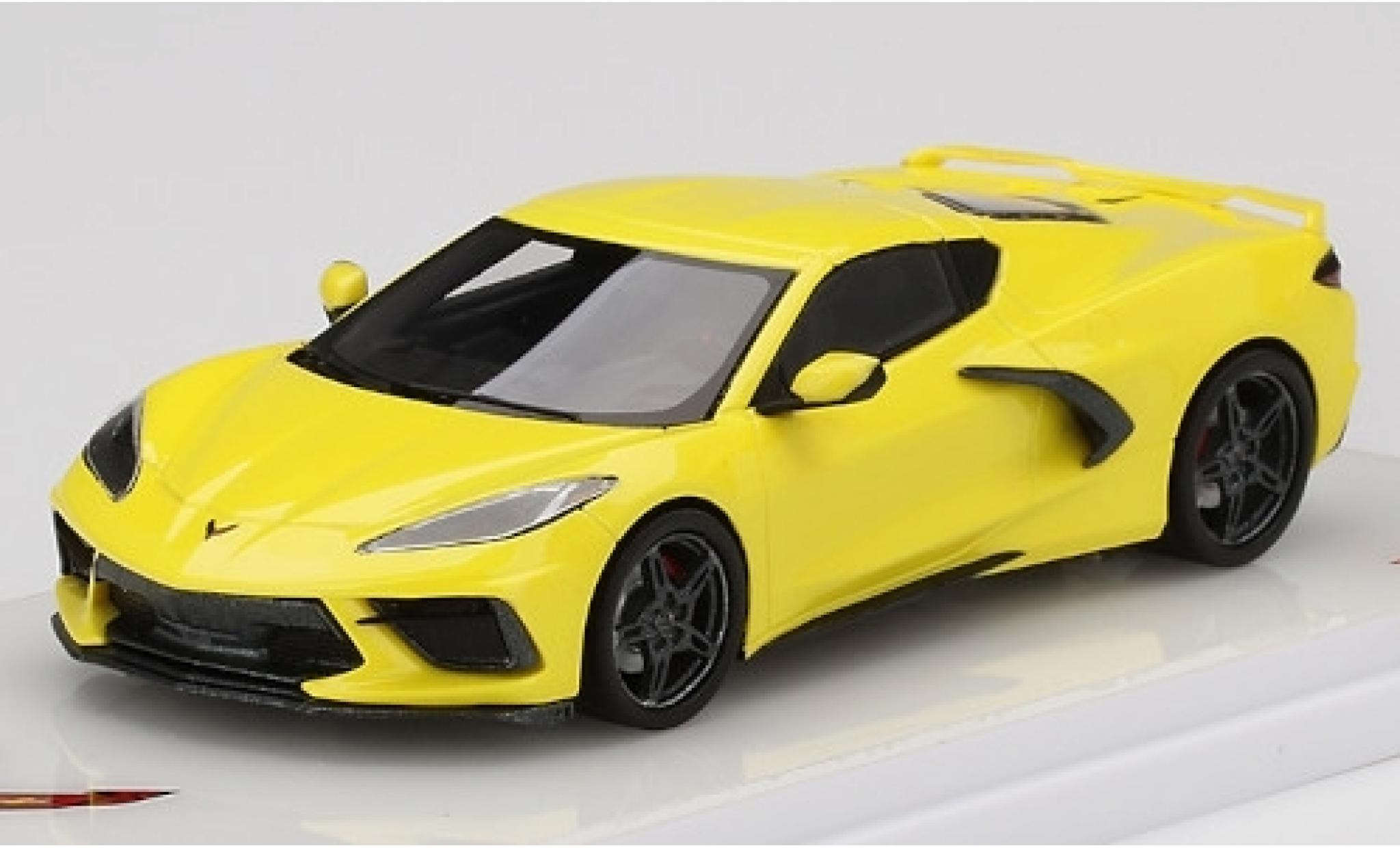 Chevrolet Corvette 1/43 TrueScale Miniatures (C8) Stingray metallic geel 2020 modelauto