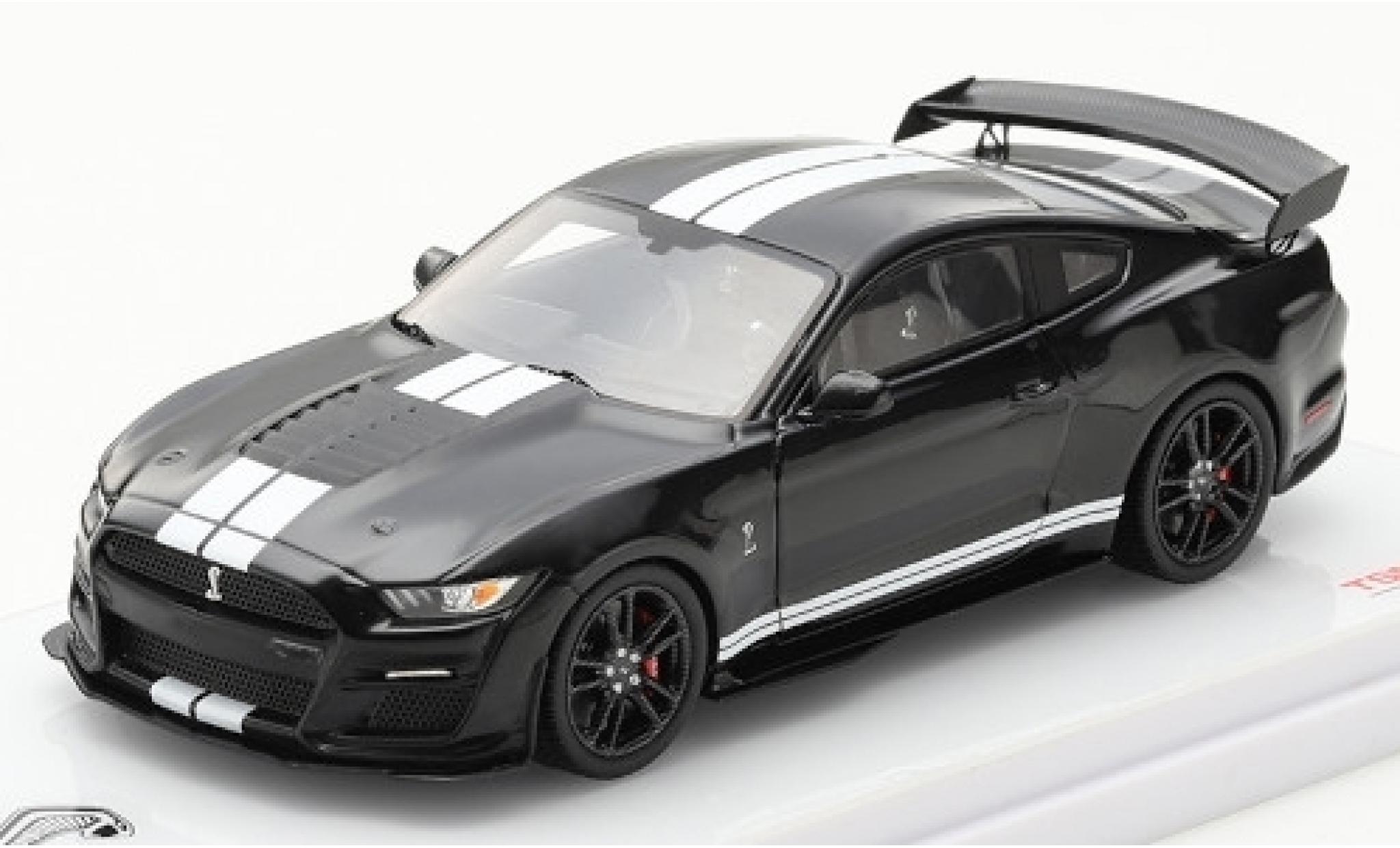 Ford Mustang 1/43 TrueScale Miniatures Shelby GT500 zwart/wit modelauto
