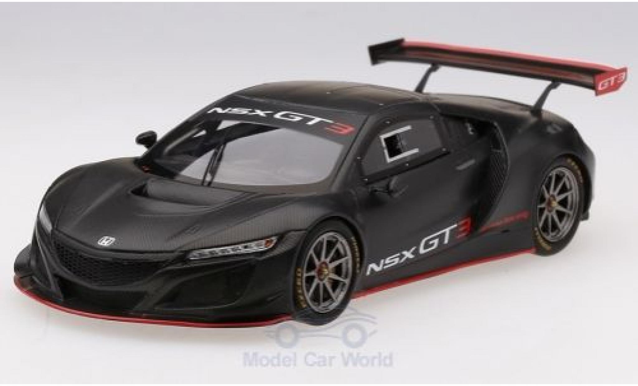 Honda NSX 1/43 TrueScale Miniatures GT3 matt-zwart 2017 Pr&auml;sentation modelauto