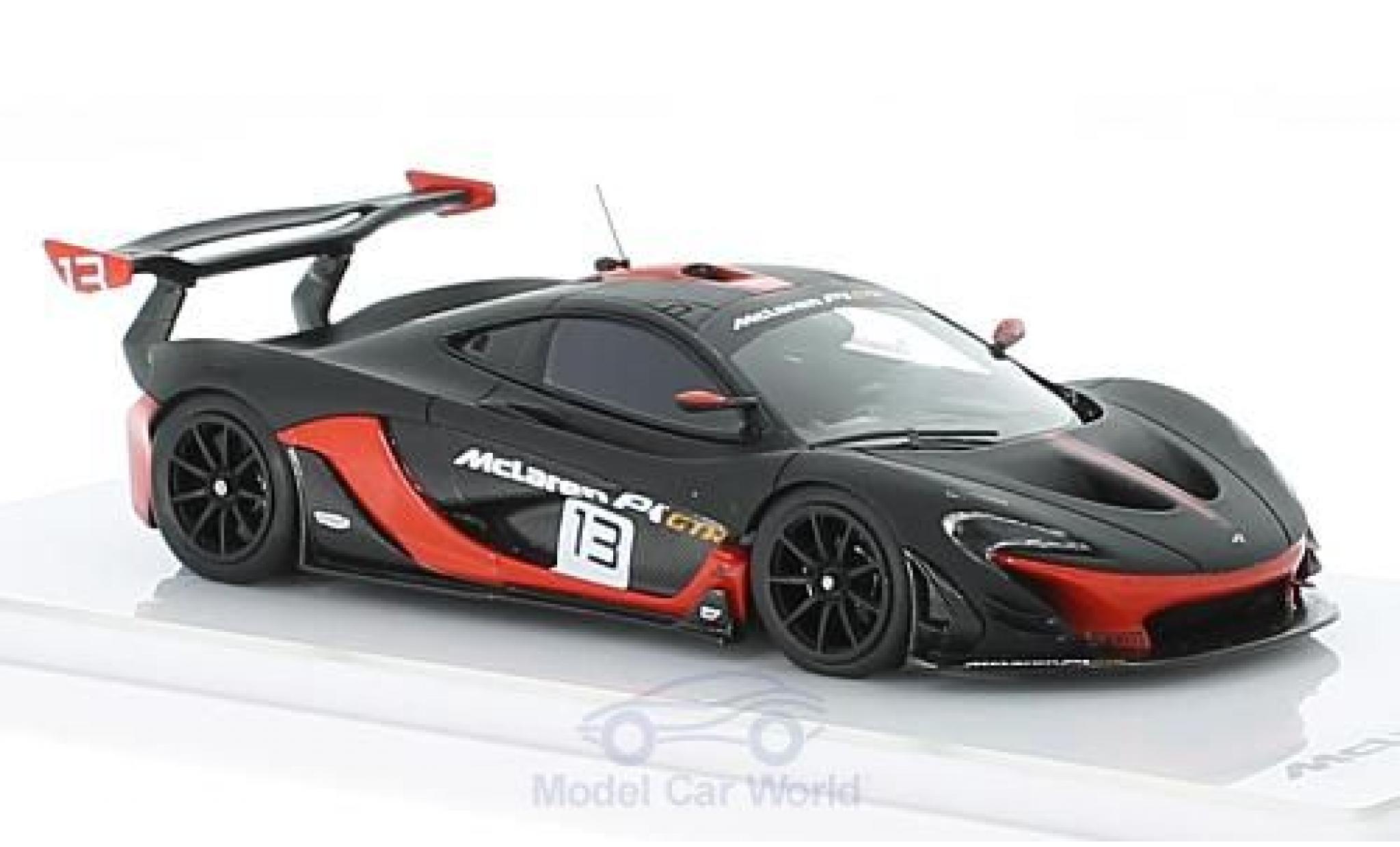 McLaren P1 1/43 TrueScale Miniatures GTR matt-zwart/rood modelauto