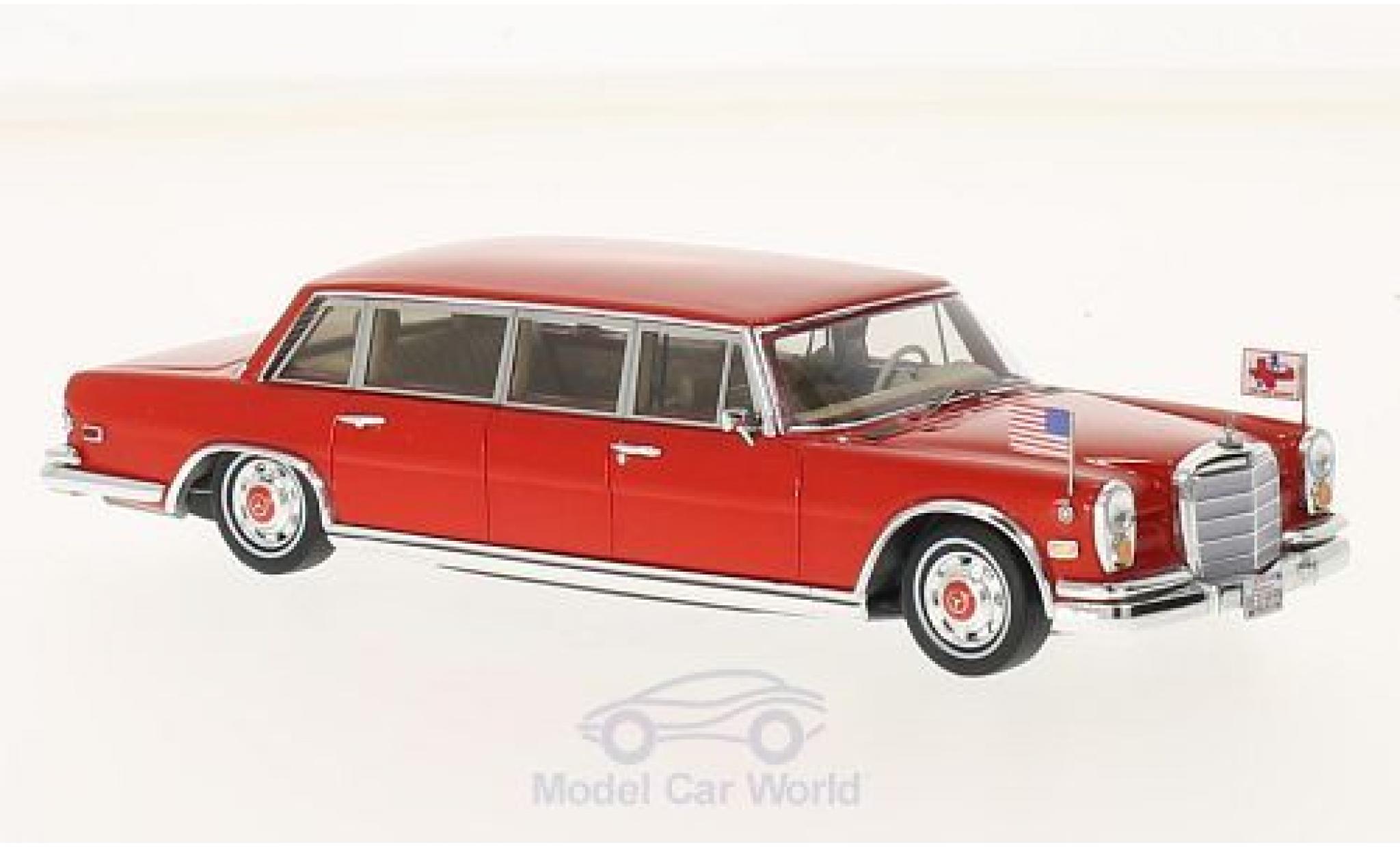 Mercedes 600 Pullmann 1/43 TrueScale Miniatures Pullmann 1972 Red Baron Hilton Family modelauto