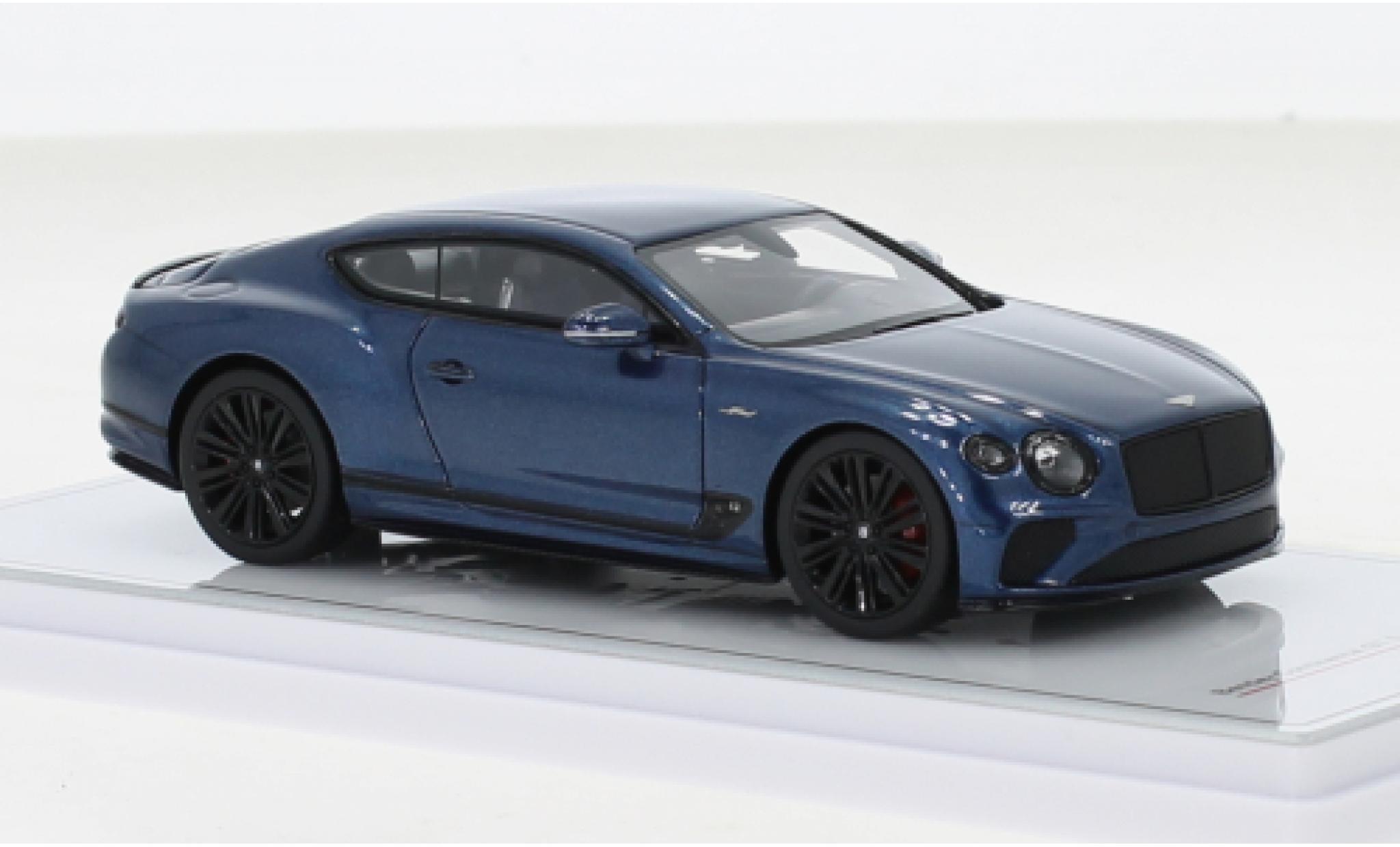 Bentley Continental 1/43 TrueScale Miniatures GT Speed metallic blauw 2022 modelauto