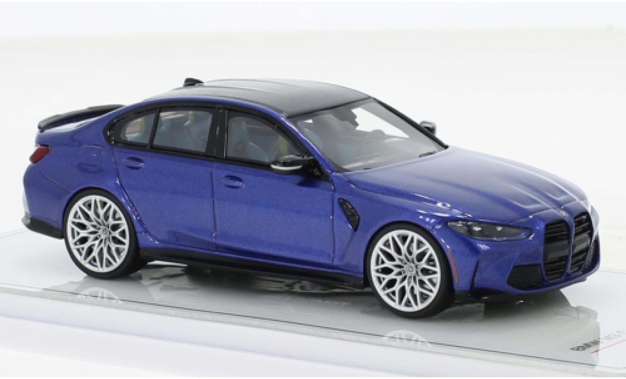 Bmw M3 1/43 TrueScale Miniatures Competition (G80) metallic blauw 2021 modelauto