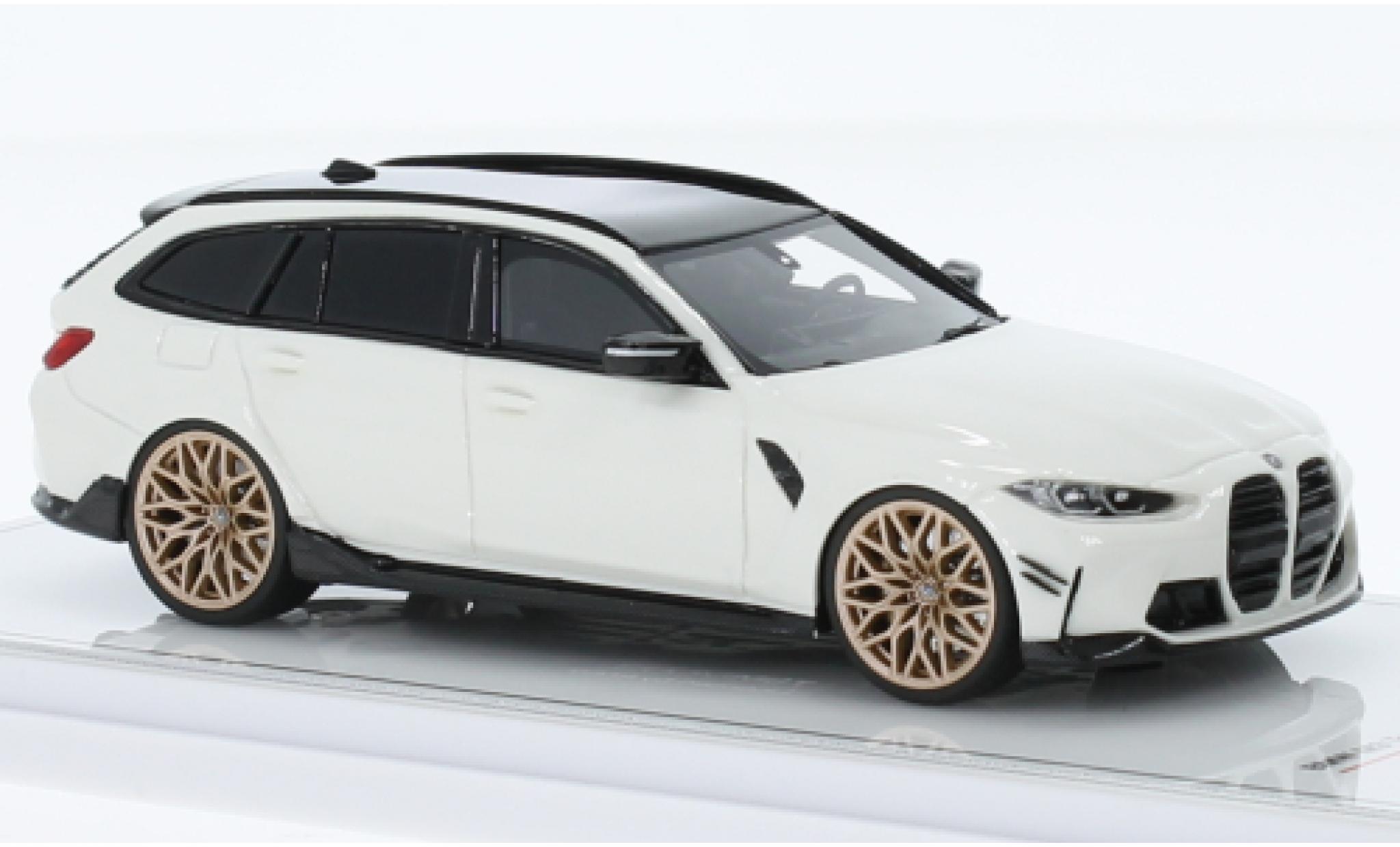 Bmw M3 1/43 TrueScale Miniatures M-Performance Touring (G81) wit/zwart modelauto