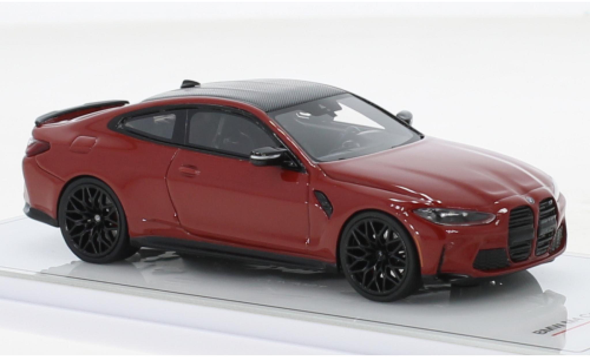Bmw M4 1/43 TrueScale Miniatures Competition (G82) metallic rood 2021 modelauto