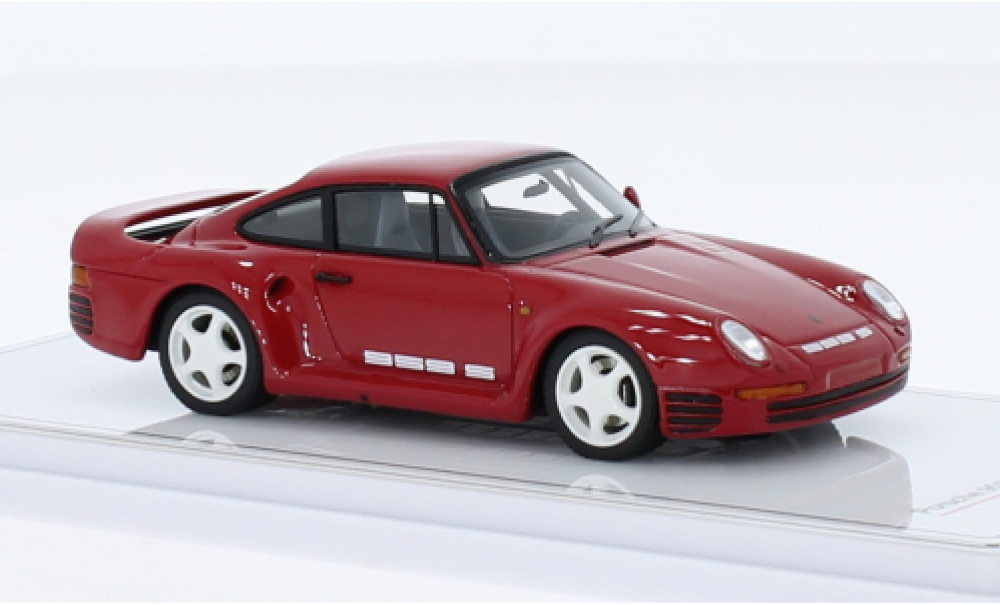 Porsche 959 1/43 TrueScale Miniatures S rood modelauto