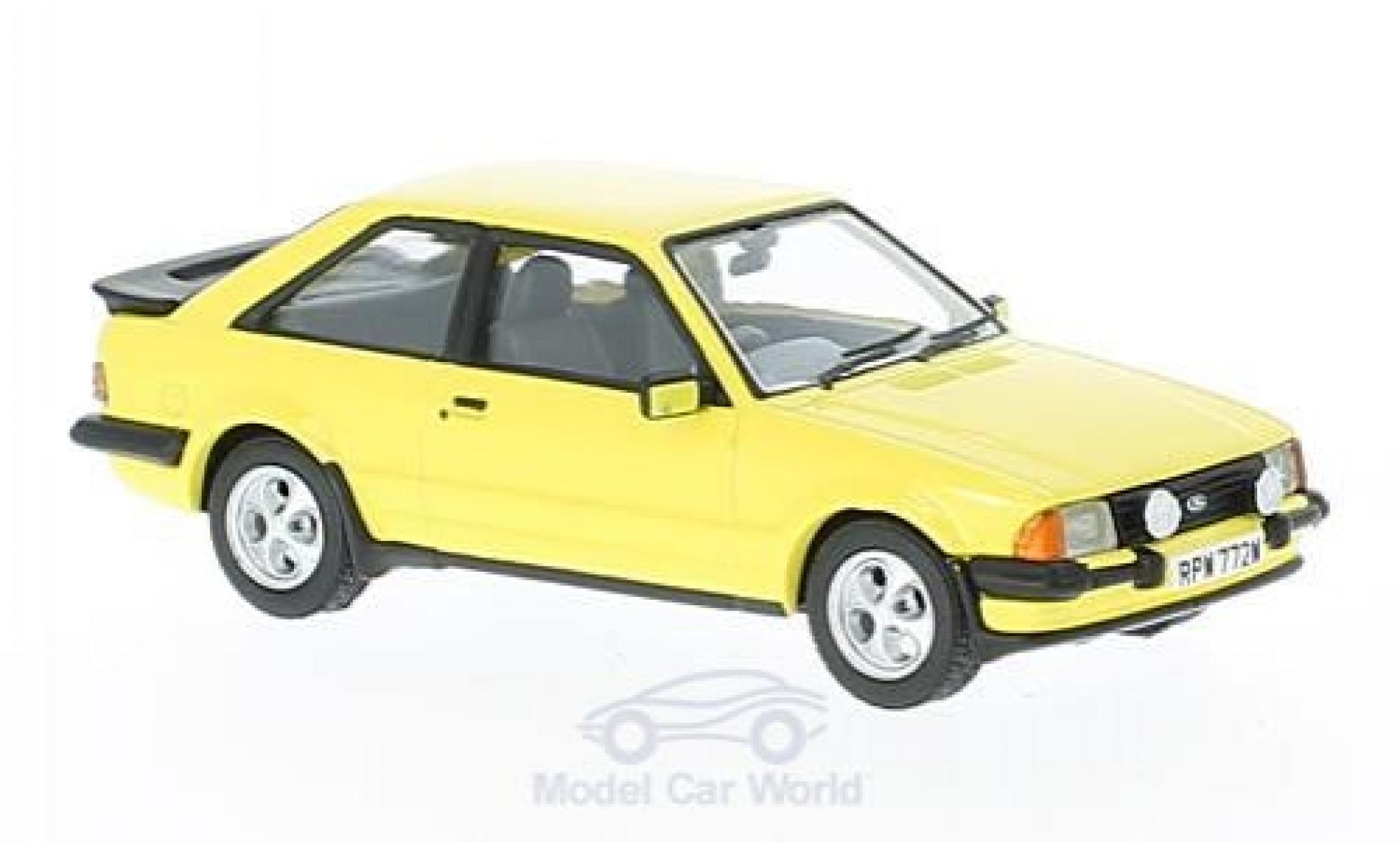 Ford Escort MKI 1/43 Vanguards MKIII XR3 geel RHD modelauto