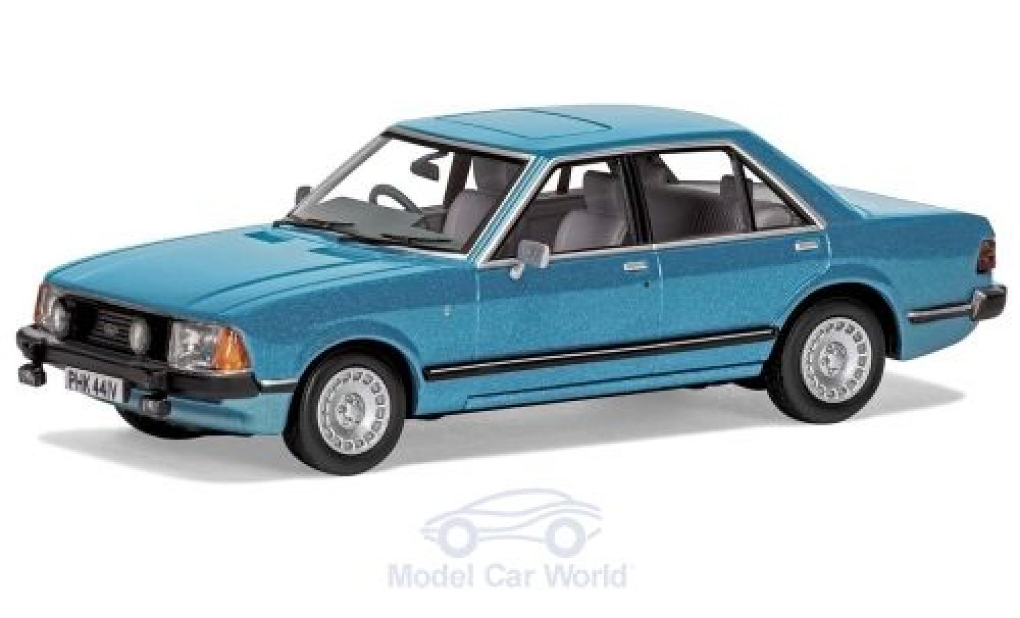 Ford Granada 1/43 Vanguards MKII 2.8i Ghia metallic blauw RHD modelauto