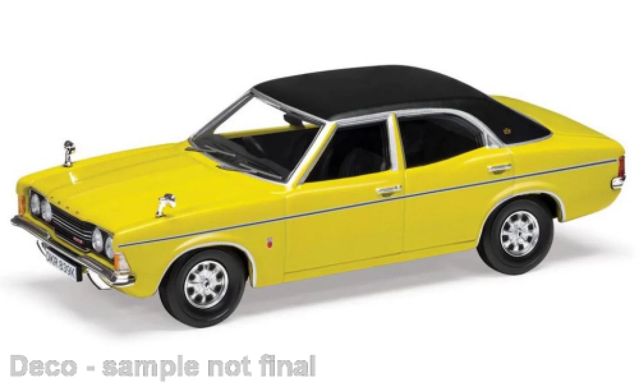 Ford Cortina 1/43 Vanguards MkIII 2.0 GT geel/zwart RHD modelauto