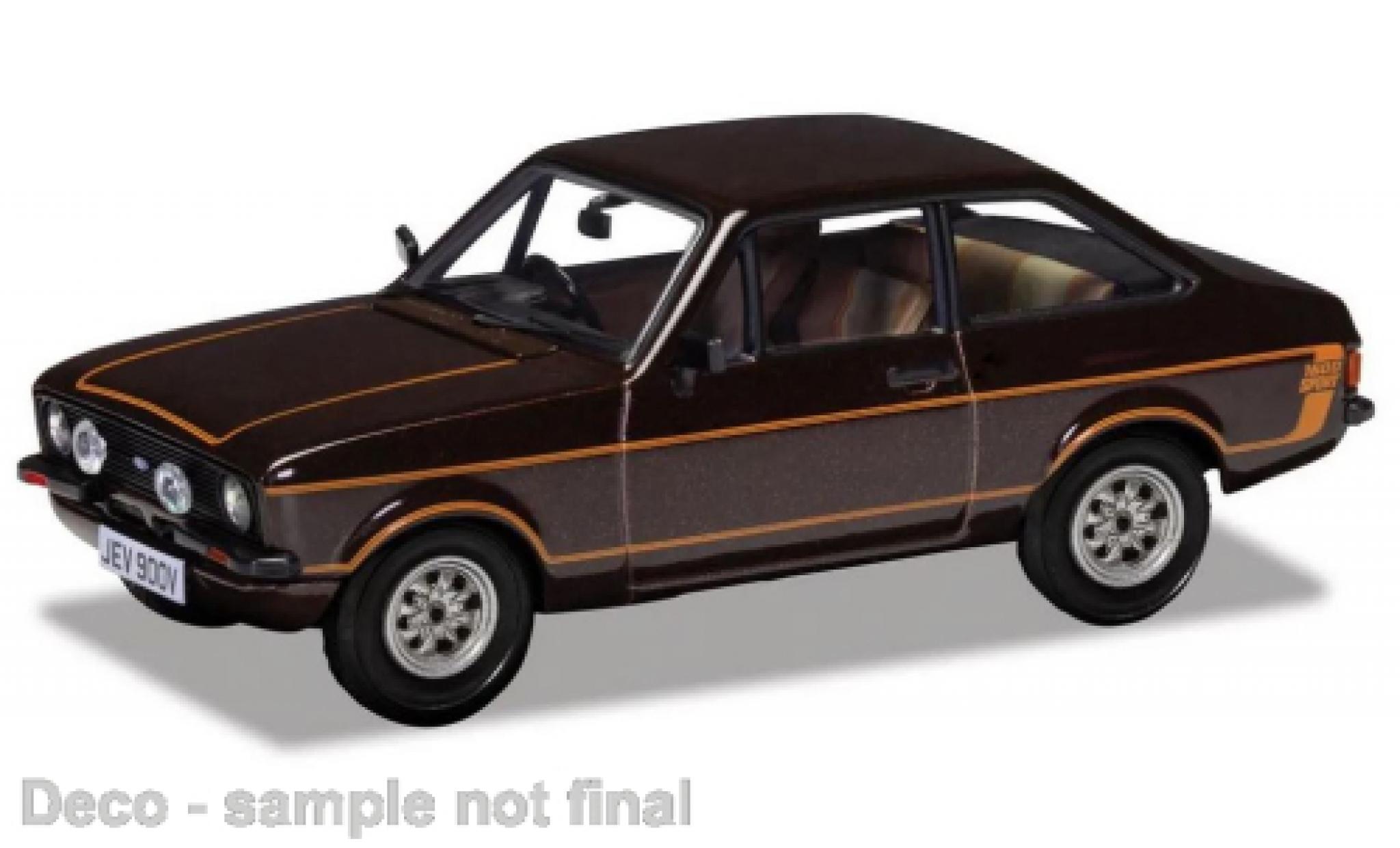Ford Escort 1/43 Vanguards MK II 1600 Sport metallic brun RHD modelauto
