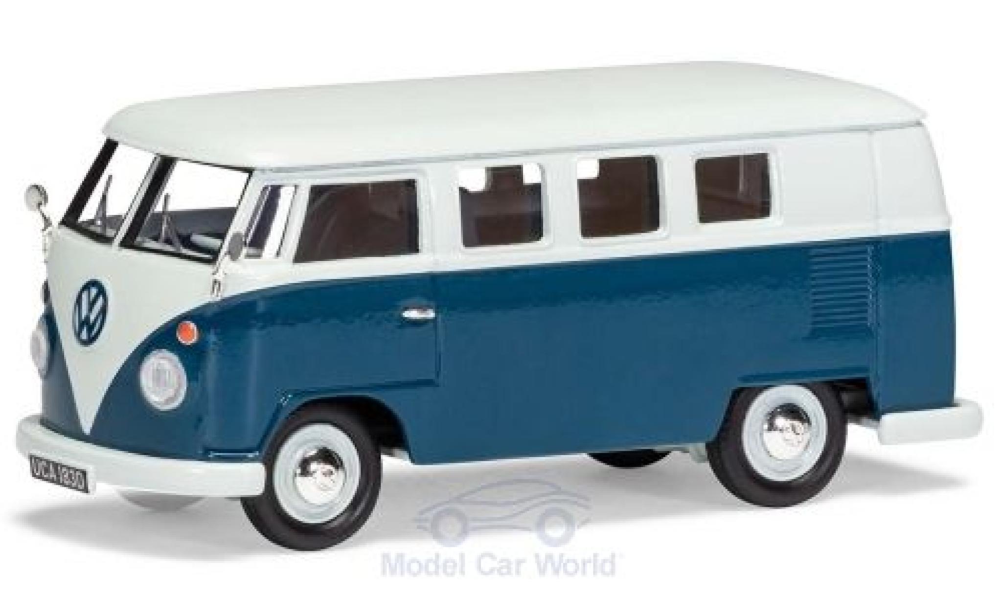 Volkswagen T1 1/43 Vanguards (Typ 2) Camper wit/blauw RHD modelauto