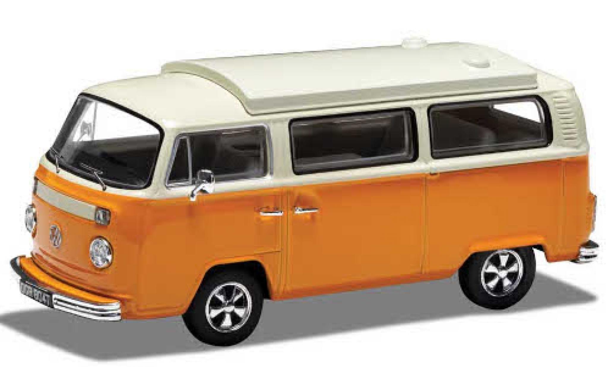 Volkswagen T2 1/43 Vanguards Camper oranje/beige RHD modelauto