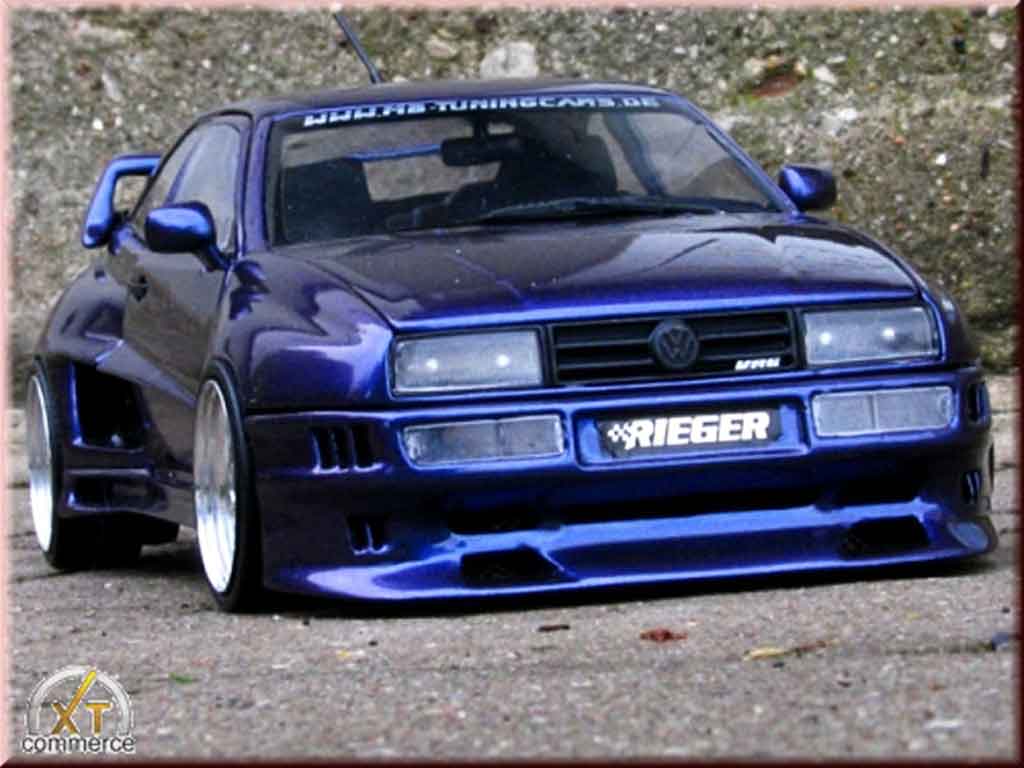 Volkswagen Corrado VR6 1/18 Revell VR6 kit carrosserie rieger blauw jantes bords larges modelauto