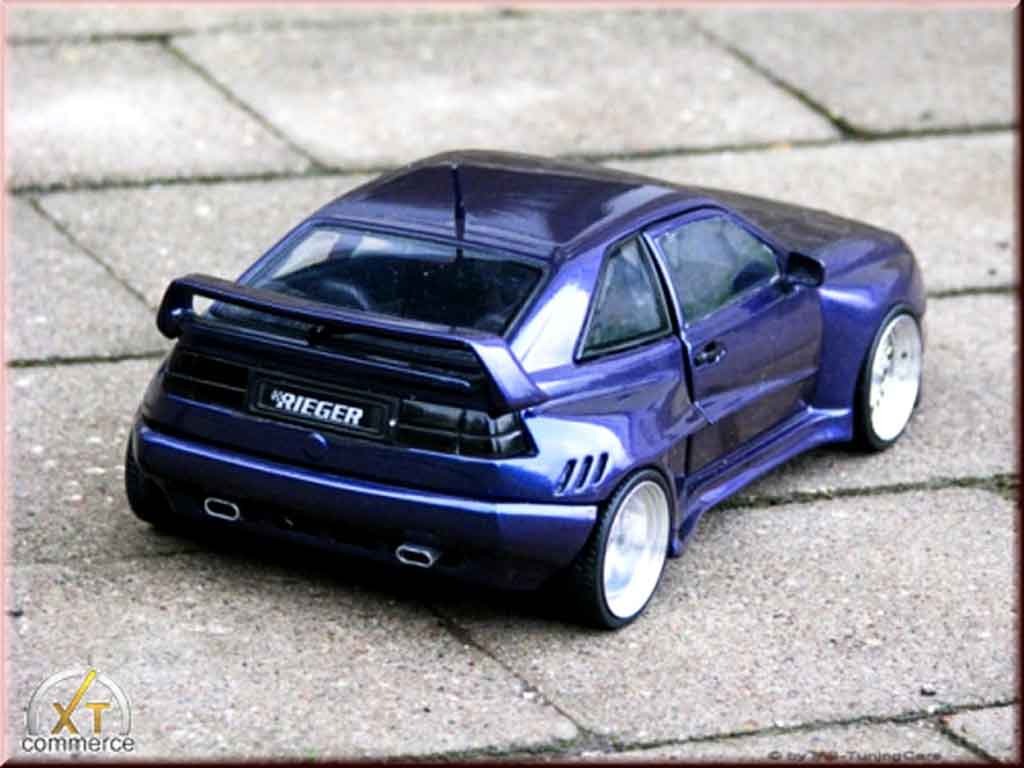 Volkswagen Corrado VR6 kit carrosserie rieger blauw jantes bords larges 1/18 Revell