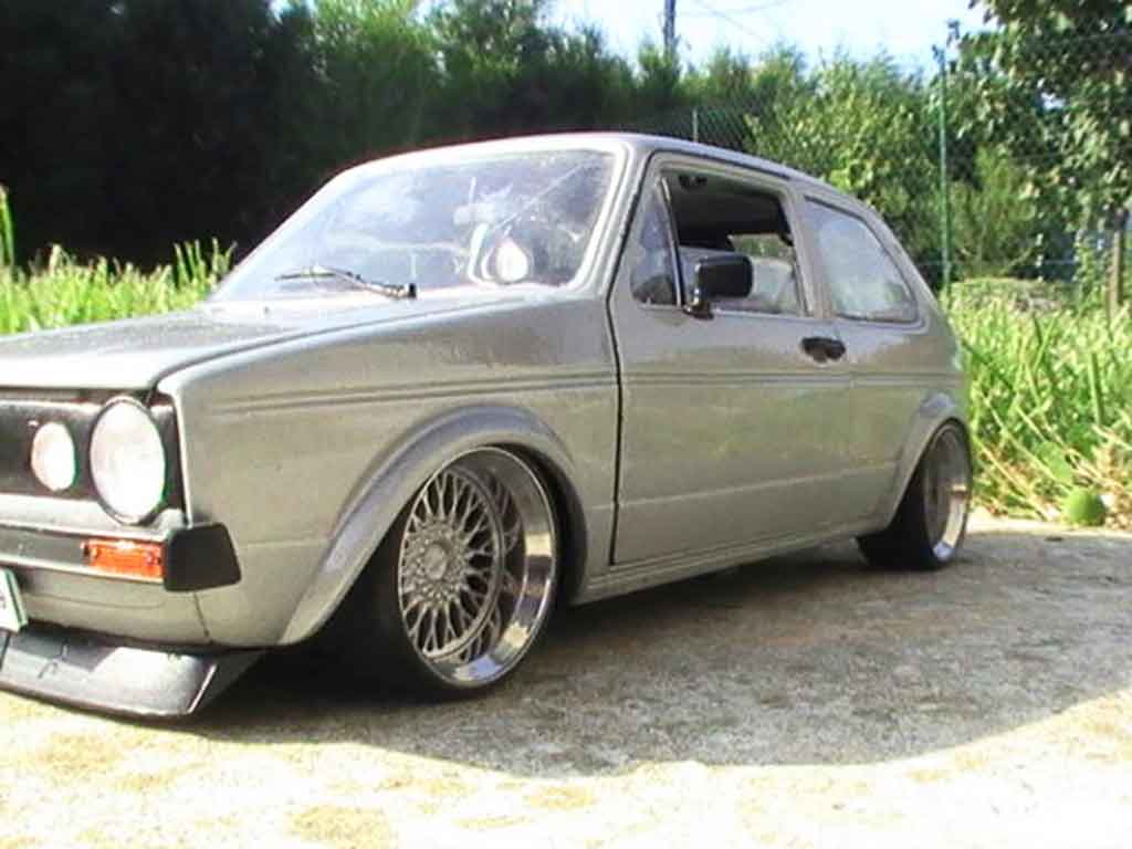 Volkswagen Golf GTI swap vr6 grijs audi jantes a deport 1/18 Solido