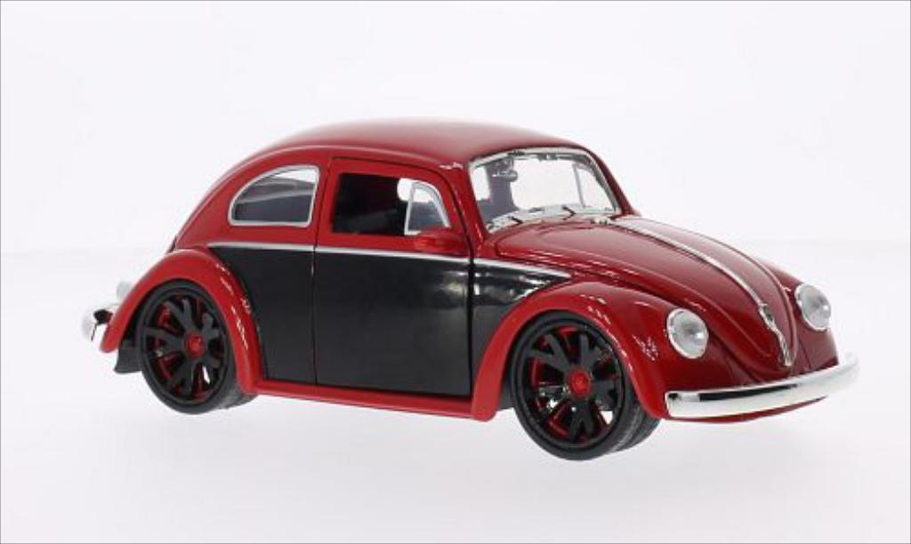 Volkswagen Beetle 1/24 Jada Toys (Kafer) Tuning rood/zwart 1959 modelauto