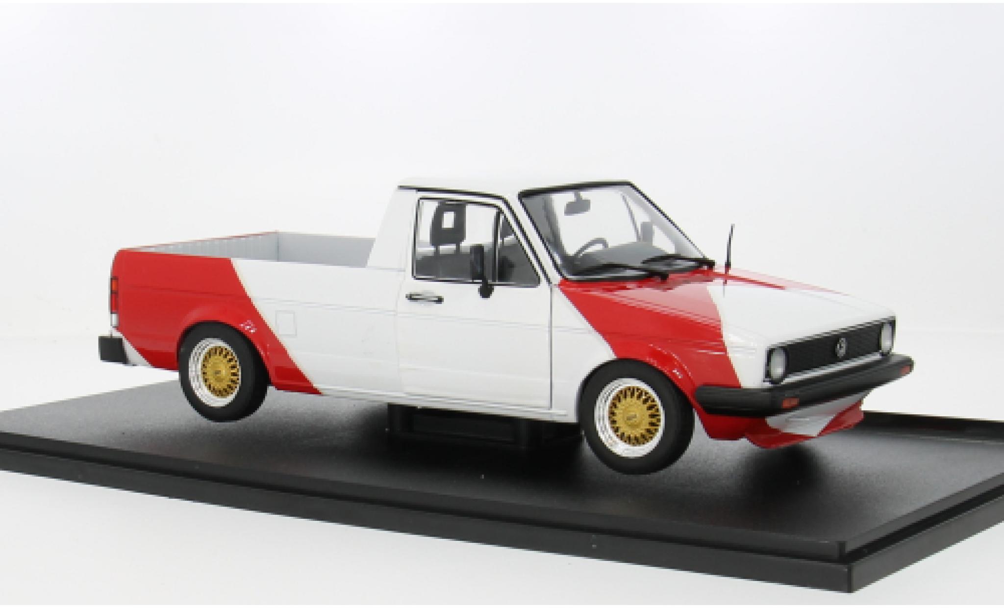 Volkswagen Caddy 1/18 Solido MK I wit/rood 1:18 modelauto