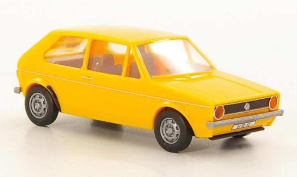 Volkswagen Golf I 1/87 Brekina I geel DDR modelauto