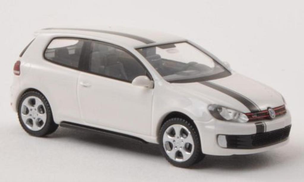 Volkswagen Golf VI 1/87 Wiking VI GTI wit/zwart modelauto