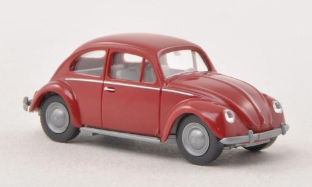 Volkswagen Kafer 1/87 Wiking 1200 rood modelauto
