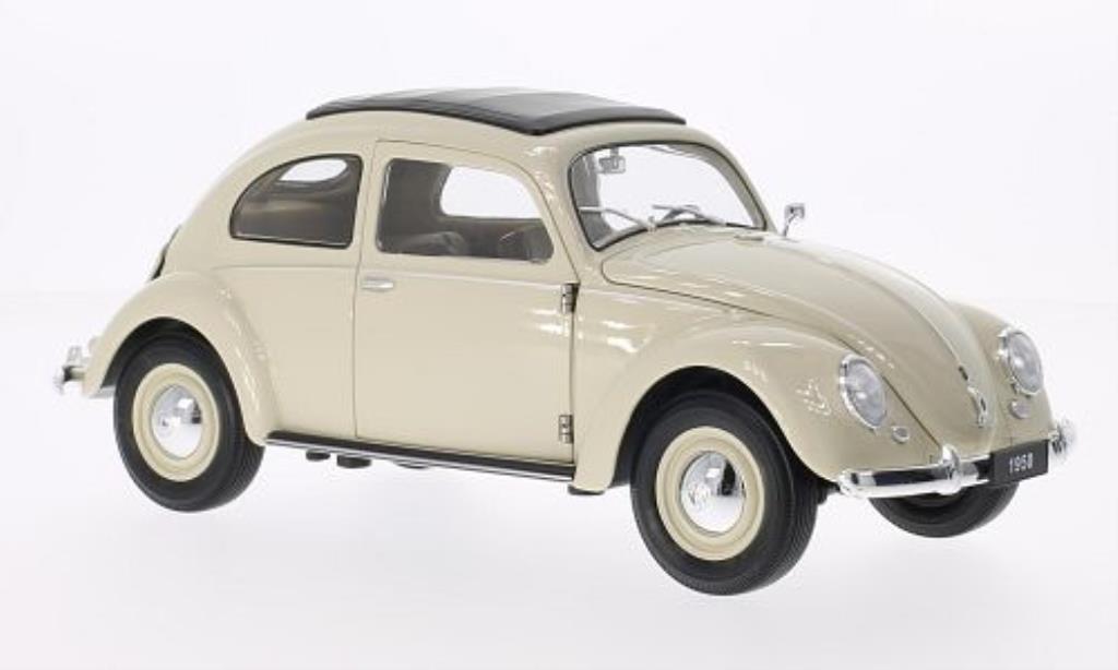 Volkswagen Kafer 1/18 Welly Brezelfenster beige 1950 modelauto