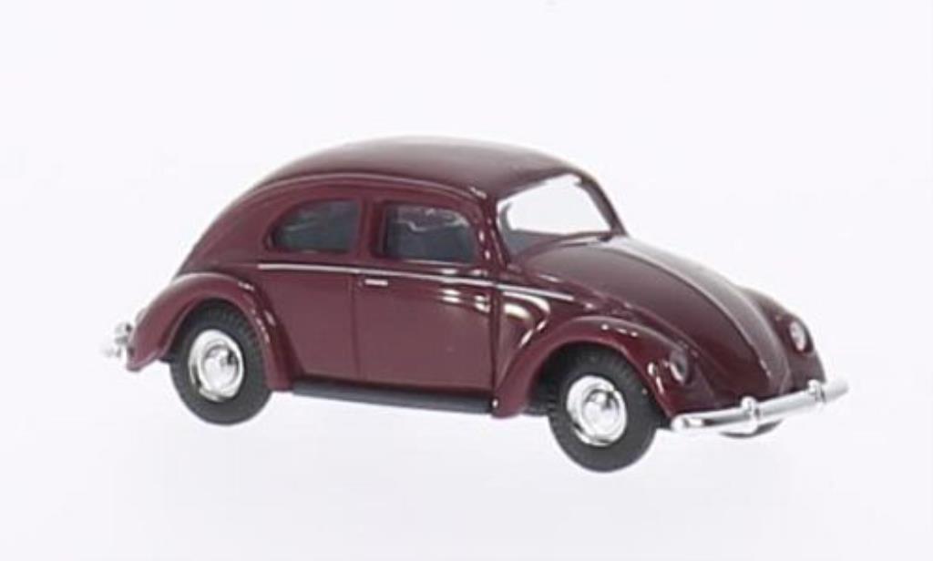 Volkswagen Kafer 1/87 Busch rood Brezelfenster 1951 modelauto