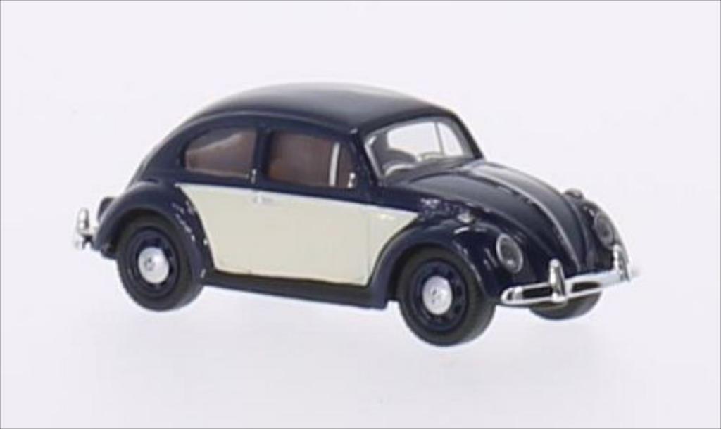 Volkswagen Kafer 1/87 Schuco blauw/wit modelauto