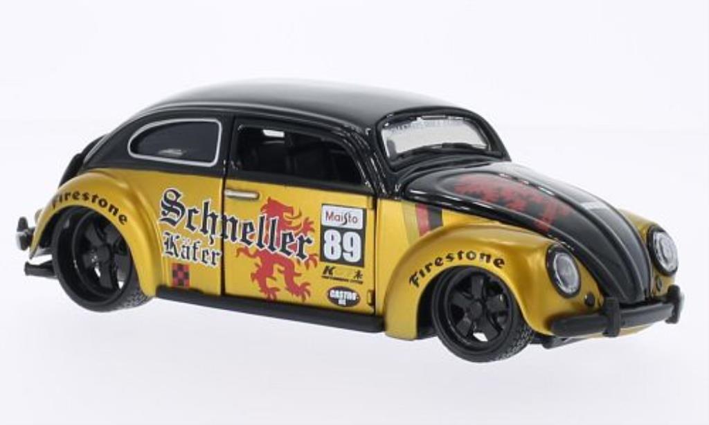 Volkswagen Kafer 1/24 Maisto No.89 Schneller zwart/gold modelauto