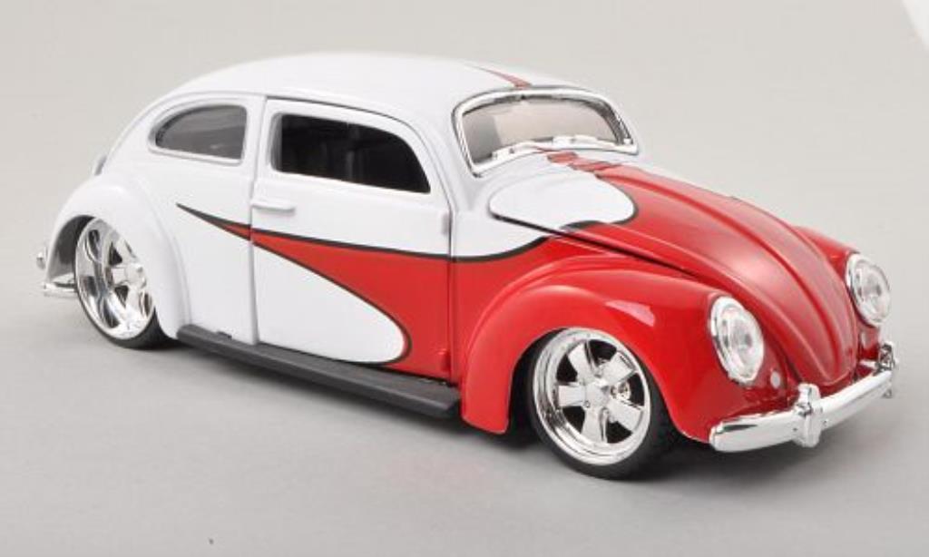 Volkswagen Kafer 1/24 Maisto Tuning rood/wit modelauto