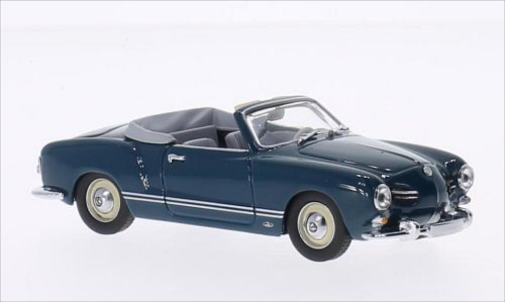 Volkswagen Karmann 1/43 Minichamps Ghia Cabriolet(typ 14) blauw 1957 modelauto