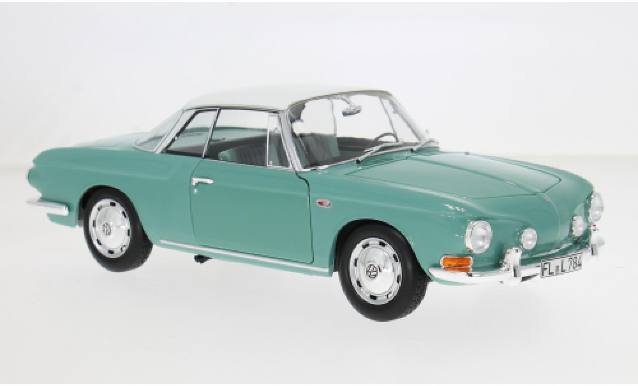 Volkswagen Karmann 1/18 Norev Ghia Typ 34 turquoise/wit 1961 1:18 modelauto