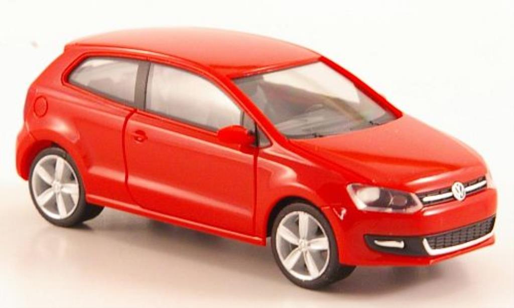 Volkswagen Polo 1/87 Herpa V rood 3-turig modelauto