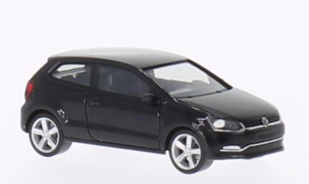Volkswagen Polo 1/87 Herpa V (Typ 6C) 3-turig zwart 2014 modelauto