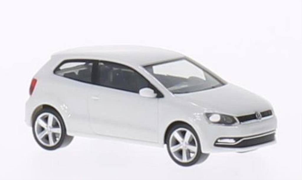 Volkswagen Polo 1/87 Herpa V (Typ 6C) 3-turig wit 2014 modelauto