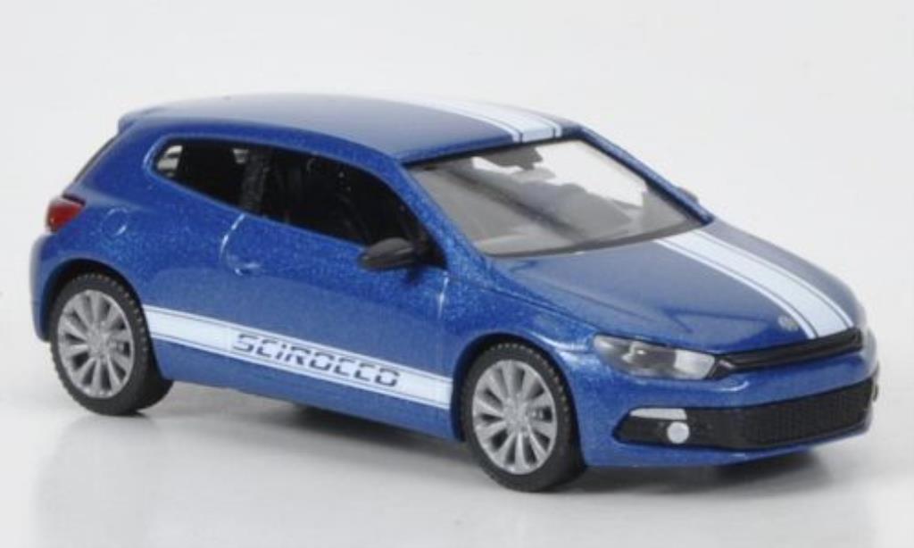 Volkswagen Scirocco 1/87 Wiking III blauw/wit modelauto