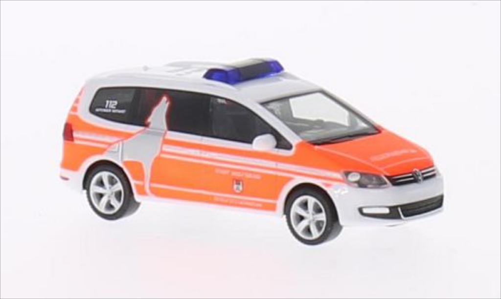 Volkswagen Sharan 1/87 Herpa ELW Brandweer Wolfsburg modelauto