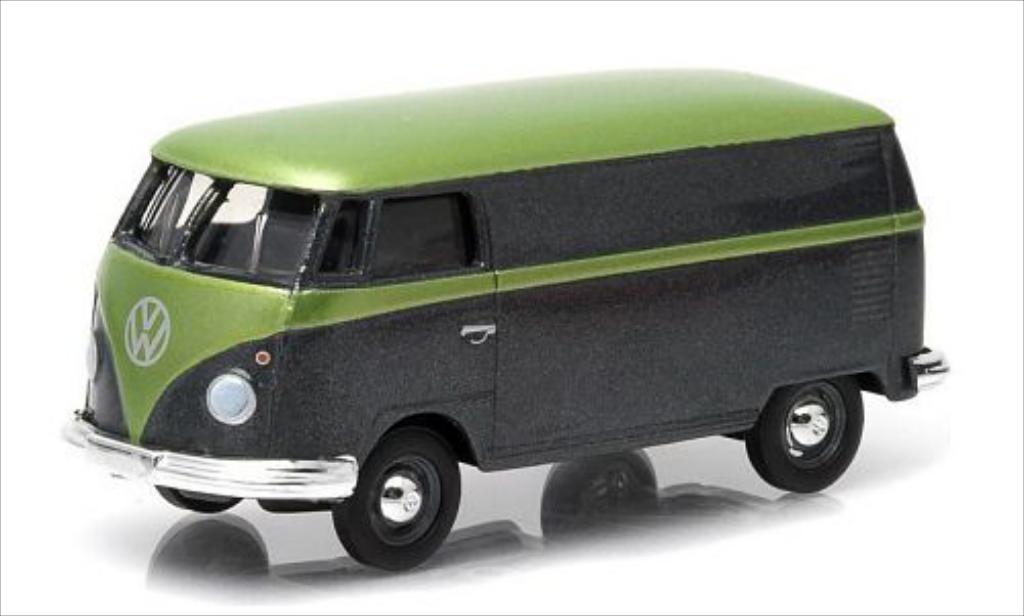 Volkswagen T1 1/64 Greenlight Kasten metallic zwart/metallic grun modelauto