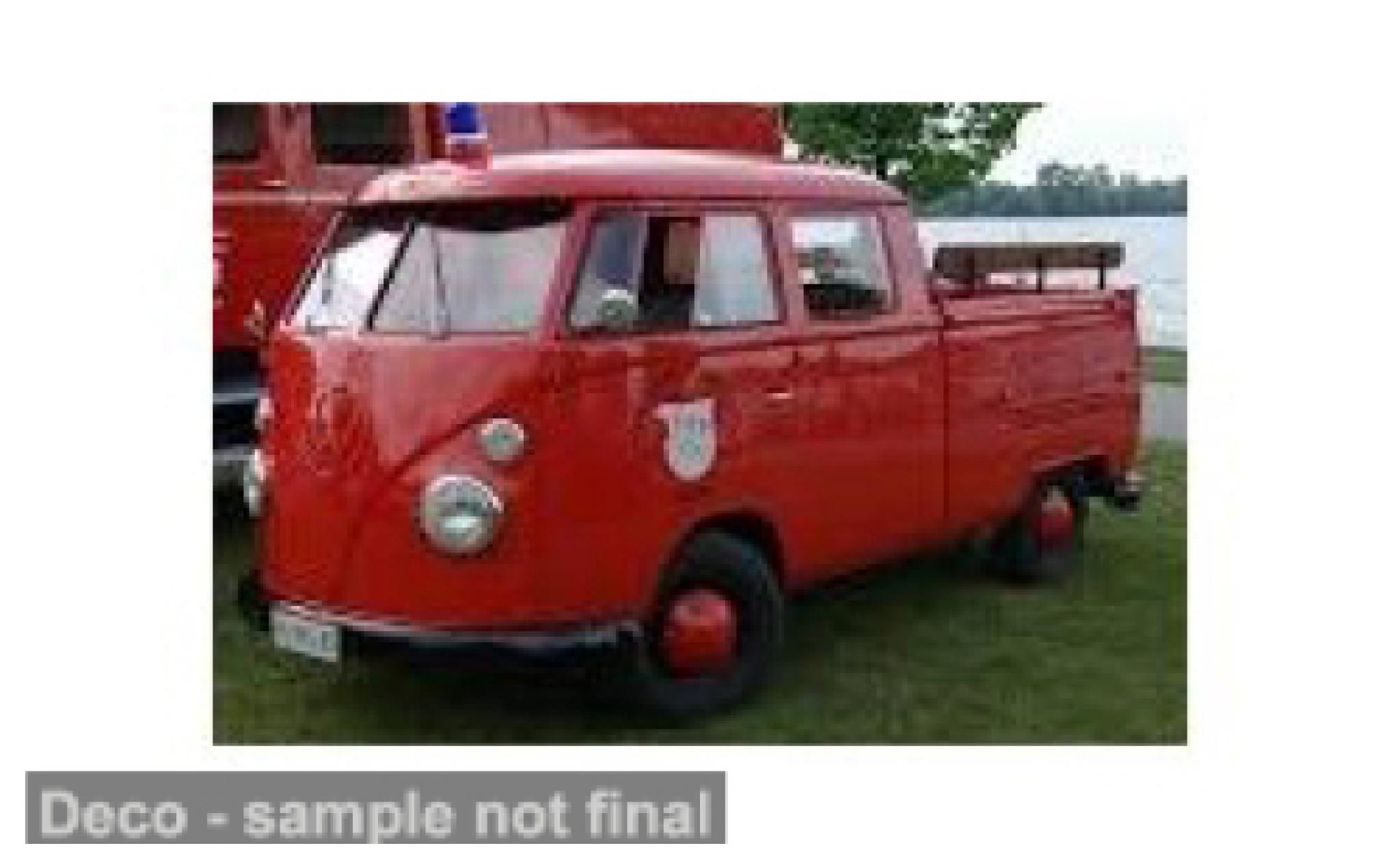 Volkswagen T1 1/43 Cararama rood Brandweer (NL) 1:43 modelauto