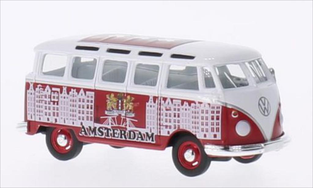 Volkswagen T1 1/64 Greenlight Samba Amsterdam 1962 modelauto