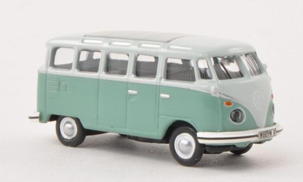 Volkswagen T1 1/87 Schuco Samba grijs-grun/grijs modelauto