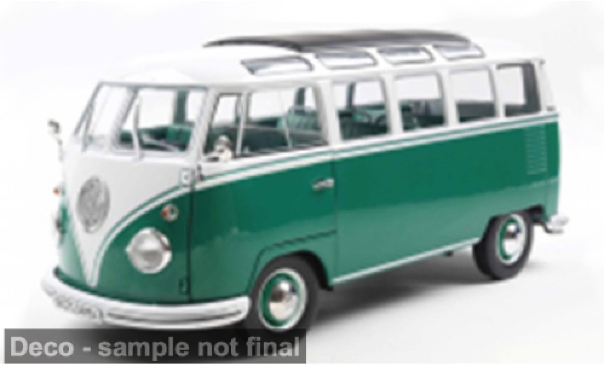 Volkswagen T1 1/18 Solido Samba groen/wit 1962 1:18 modelauto