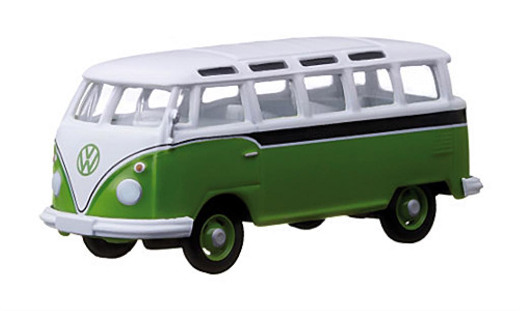 Volkswagen T1 1/64 Greenlight Samba grun/wit/zwart modelauto