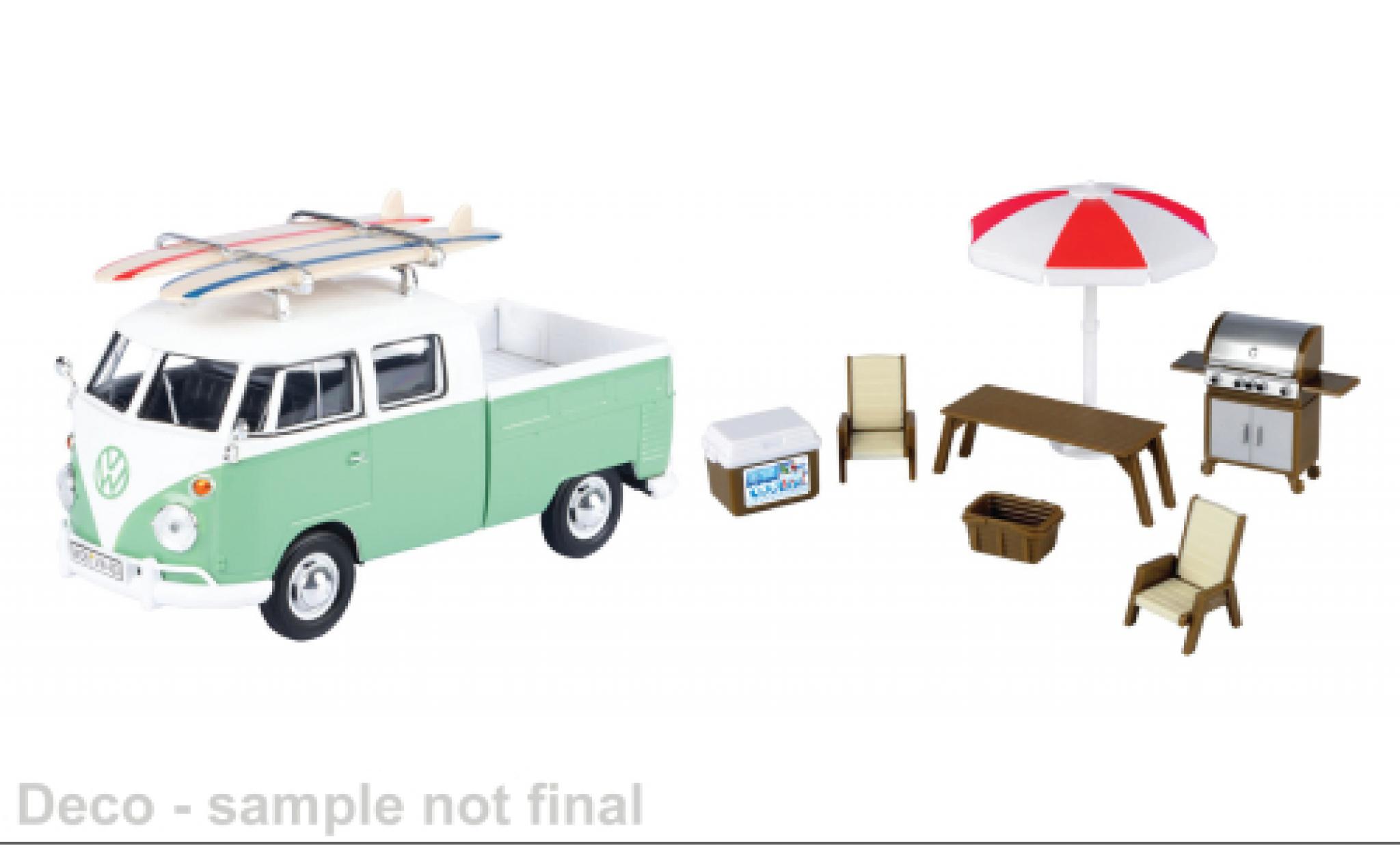 Volkswagen T1 1/24 Motormax (Typ 2) groen/wit 1:24 modelauto