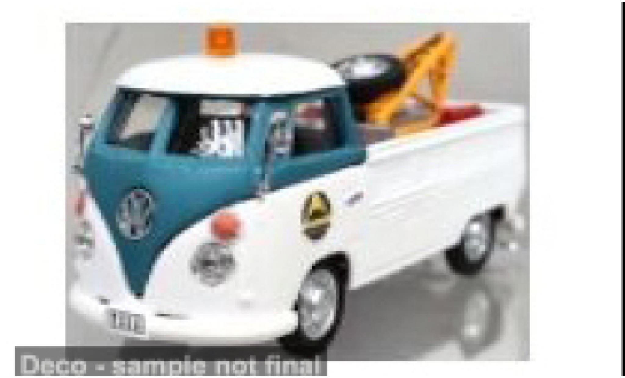 Volkswagen T1 1/43 Cararama wit/blauw 1:43 modelauto